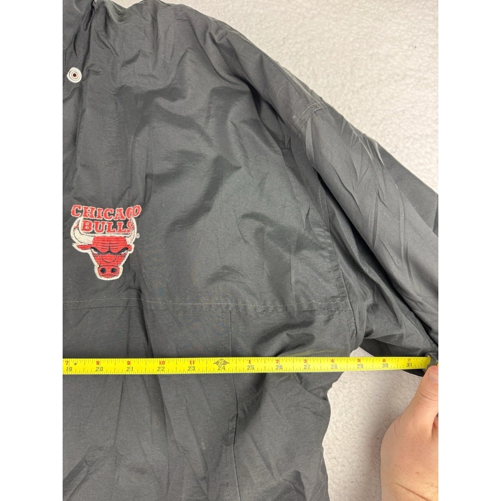 Vtg 1990's Chicago Bulls Starter Jacket Parka NBA Michael Jordan Men 2XL Read - Picture 3 of 13